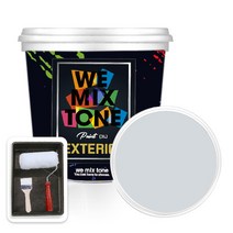 WEMIXTONE 외부용 EXTERIOR 페인트 3L + 붓 + 로울러 + 트레이 세트, WMT0263P01(페인트)