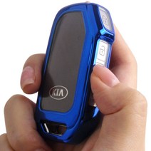 더조은셀러 기아차 전용 클리어뷰 스마트 키홀더, 블루