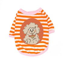블랭크도그 강아지 크림이푸푸 티셔츠, ORANGE