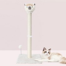 멍냥이랑 고양이 알파카 수직 스크래쳐, 혼합색상, 1개