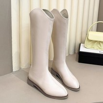 엘코르 베이직 중간굽 뒷지퍼형 웨스턴 롱부츠