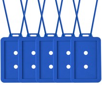 플라이토 실리콘 사원증 케이스 5p + 목걸이줄 5p 세트, 1세트, 블루(케이스), 블루(목걸이)