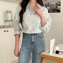 베러스윗 여성용 루즈핏 스트라이프 남방