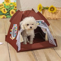 파스텔펫 반려동물 폼폼이 텐트, 브라운