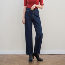 여성용 쁘띠 원워싱 난스판 와이드진 CU6W33