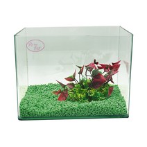 로라펫 자연 가습기 어항 + 인조수초 + 컬러스톤 세트, 에버그린(컬러스톤), 랜덤발송(인조수초)