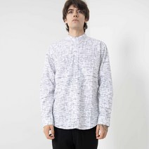 골드퍼센트 남성용 아트패턴 체크 차이나카라 긴팔 셔츠 GP/2021FW/DF/020