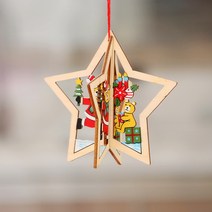 정월나나 크리스마스 트리 오너먼트 장식 소품 액세서리 별, 혼합색상