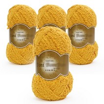 필립섬유 쎄비 보니보니 뜨개실 80g x 4p, 10 머스타드