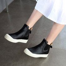 여성용 라빈 가죽 밴딩 탑 스니커즈