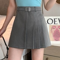 어썸풀 뉴콘 언발 주름 미니 스커트