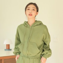 파란 여성용 원마일 크롭 후드집업 상하의 세트