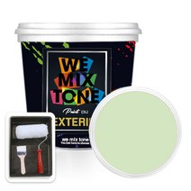 WEMIXTONE 외부용 EXTERIOR 페인트 3L + 붓 + 로울러 + 트레이 세트, WMT0455P01(페인트)