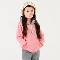 아동용 투톤 기모 후드티