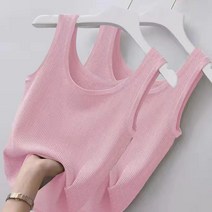 순잠 여성용 소프트 골지 나시 민소매 이너 티셔츠 2p