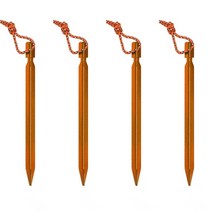 마켓피아 야외 캠핑 텐트용 단조팩 06 골드, 4개