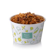 더담다 맛있는 음식 일회용 종이용기 940ml, 1개입, 100개