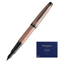 워터맨 엑스퍼트 RT 만년필 + 카트리지, F, 메탈릭 로즈