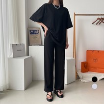 세컨그라운드 여성용 반팔 무지 트레이닝 세트