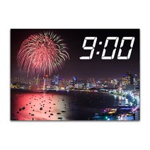 LED 시계 캔버스 프린팅 액자 A3, 옵션30