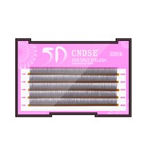 인조 속눈썹 5D C컬 0.07mm, 블랙, 1개