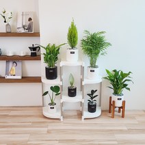 반디 물받이 화분정리선반, 화이트, 6단
