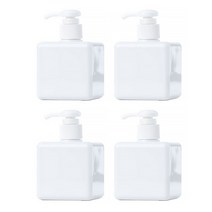 마켓에이 미니멀 펌프 공병 디스펜서 250ml, 4개, 화이트