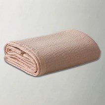 보송보송 60수 아사면 순면 줄 누빔 워싱 피그먼트 사계절 스프레드 이불 겸 패드, 핑크