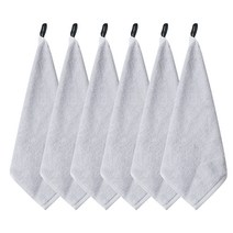 소프트터치 모달 고리수건 무지, 연그레이, 6개