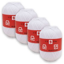 타조 순면 30수 구정뜨개실 4p, 101 화이트