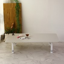 좌식 접이식 테이블 600 x 400 cm, 그레이 + 브라운(다리)