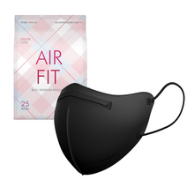 필나인 에어핏 2D 새부리형 보건용 마스크 중형 KF94, 1개입, 모던블랙, 25개