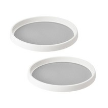 김용석생활연구소 다용도 회전 트레이 2p, 그레이 + 화이트