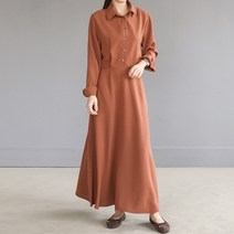 비나인 그로우 셔츠플레어 원피스