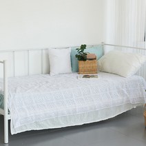 꾸미까 보니타 크로쉐 테이블보 가리개, 화이트, 140 x 220 cm