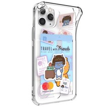 카카오프렌즈 트래블 투명방탄 휴대폰 카드케이스
