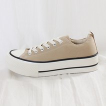 여성용 달리 캔버스 패션 통굽 스니커즈 단화 운동화