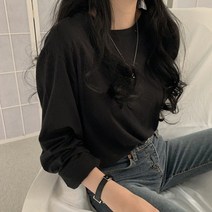 데이소이 여성용 여리 베이직 롱슬리브 티셔츠