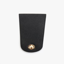 바이핸즈 럭셔리 골드장식 가죽 가방덮개 퀼트부자재 만들기 재료 삼각, 블랙, 1개