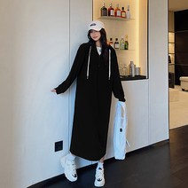 레몬소울 닉키 후드 지퍼 롱 원피스