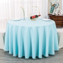 알럽홈 맞춤형 스퀘어 레이스 포인트 레스토랑 식탁보, 티파니블루, 120 x 160 cm