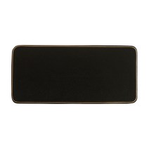 벨르디자인 매트스톤 직사각 플레이트 S169, 블랙, 1개