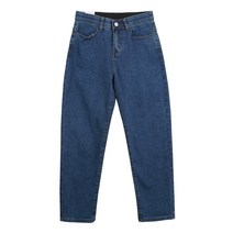 여성용 히든밴딩 일자 스판 진청 청바지 숏