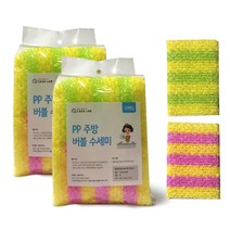 까사랩 PP 주방 버블 수세미, 2개, 12개입