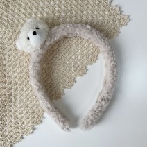 비솔 여아용 보송 곰돌이 머리띠