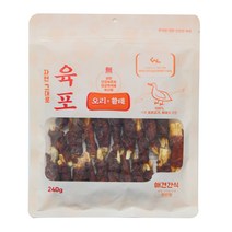 씨엔앨라이프 강아지 자연 그대로 육어포 240g, 1개, 오리가슴살 황태말이