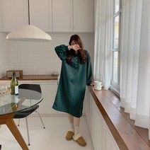한스 기모 카라 버튼 롱원피스 OPS7024K1A