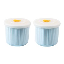 인콕 도자기 이유식 용기 250ml, 블루, 2개