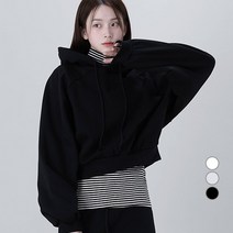 어썸어라운드 여성용 기모 무지 나그랑 후드 티셔츠