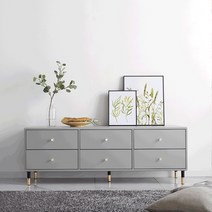 띠아모 1500 2단 서랍형 거실장 방문설치, 그레이